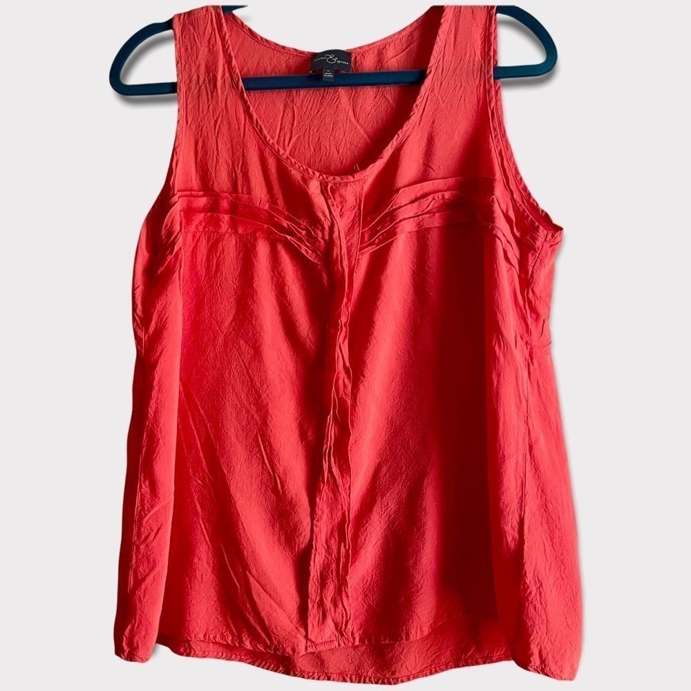 Sleeveless Tank Blouse, Coral Tank Top